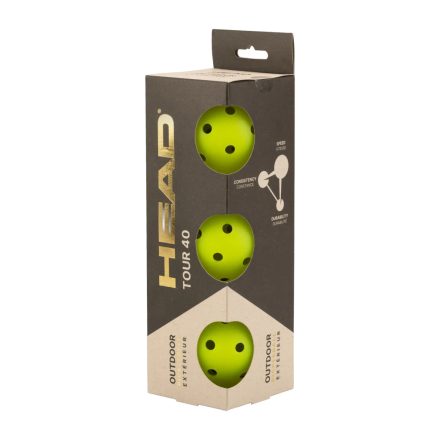 HEAD TOUR 40 kültéri 3 db-os pickleball labda sárga